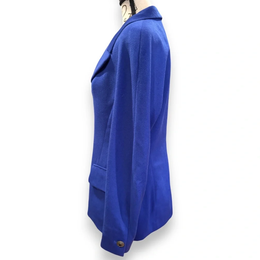 ESCADA Royal blue wool angora cashgora blazer jeweled buttons size 38 / US 8